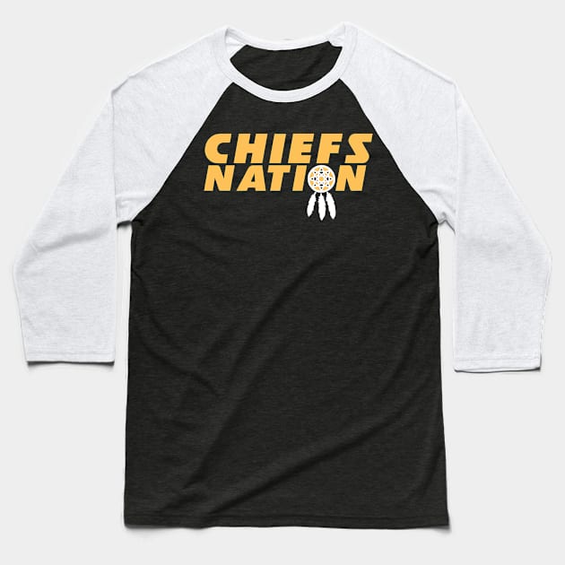 Chiefs Nation Baseball T-Shirt by FootballBum